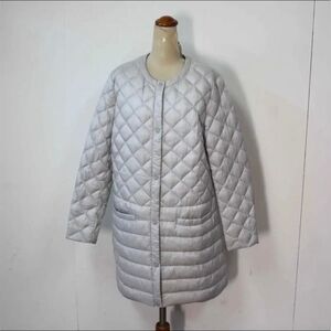 RARE HYBRID QUILT Uniqlo Ultra Light 90% Down Coat Womens M Snap Packable Puffer